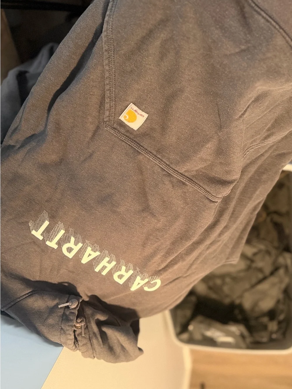 Carhartt Black Logo Pullover Hoodie